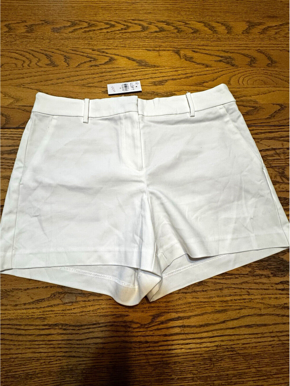 LOFT The Riviera Short Curvy Fit Size 8 White NWT Stretch Dress Shorts